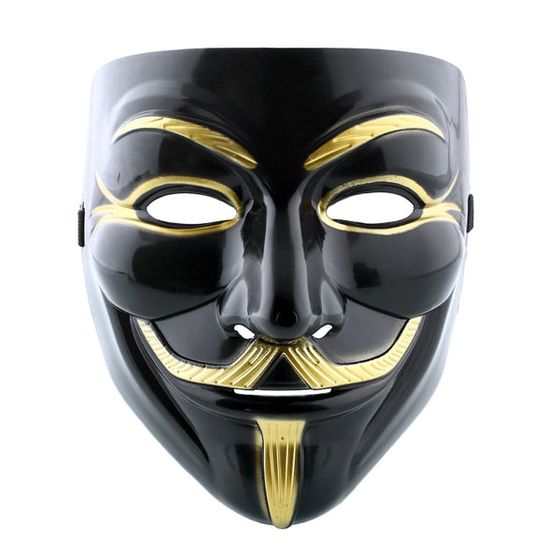 Maska anonymous V jak Vendetta - czarna
