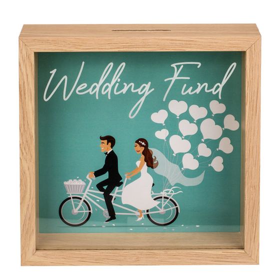 Drewniana skarbonka Wedding Fund