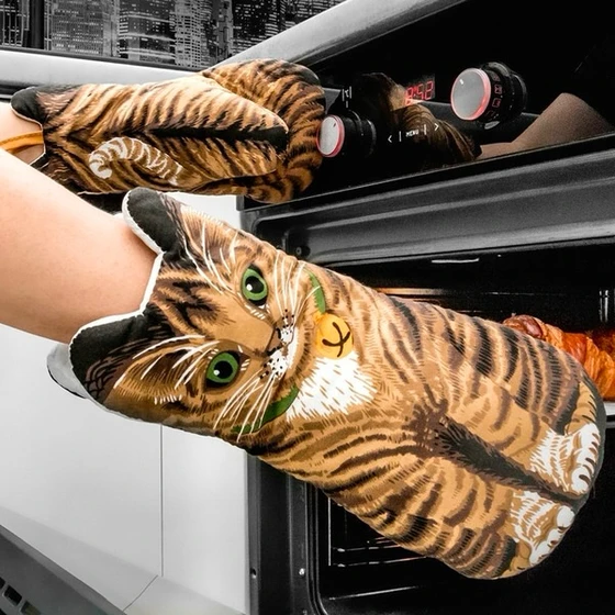 Rękawice kuchenne kotki