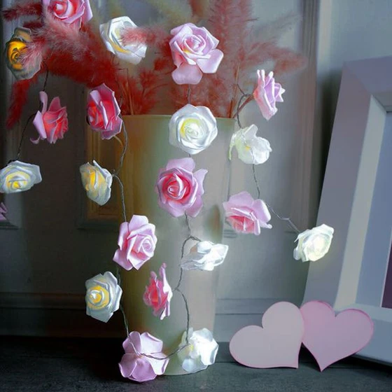 Łańcuch LED romantyczne róże 3 m