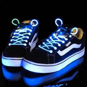 Świecące sznurówki LED - niebieskie